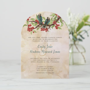 Invitation 5 x 7 Inséparables Vintages Tea Stain Wedding Invi