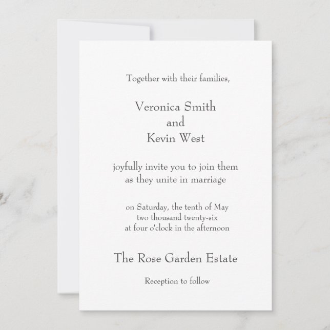 Invitation 5 X 7 modèle (Devant)