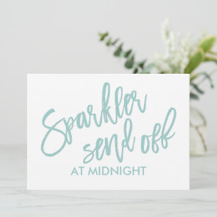 Invitation 5 X 7 Sparkler Envoi Désactivé - Turquoise clair