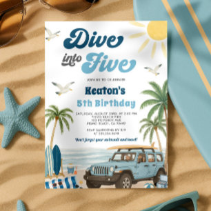 Invitation 5e anniversaire de surf - Plongez dans 