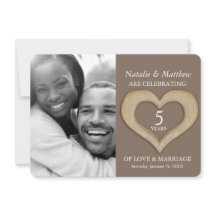 5ème anniversaire de mariage en bois personnalisé 