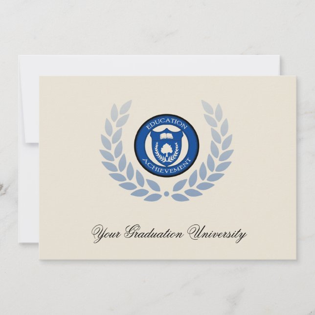 Invitation 5x7 Blue Crest College Annonces de graduation (Devant)