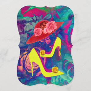 Invitation 5x7 Casquettes et talons de supports d'invitation