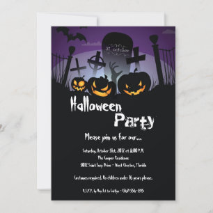 Invitation 5x7 Éffrayant Citrouille Halloween Costume Invitat