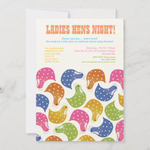 Invitation 5X7 Hens Night Bachelorette Fête de mariage Invita