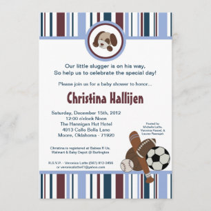 Invitation 5x7 Lil Legue folâtre l'invitation de baby shower