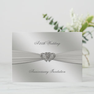 Invitation 5x7 pour les 25 ans de mariage Argent C