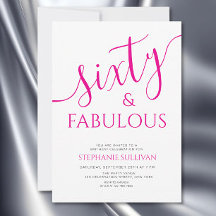 Invitation 60 ans et une fête d'anniversaire fabuleuse et élé