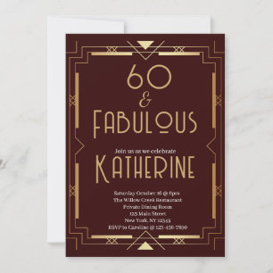 Invitation 60 et Fabuleux Art Déco 60e Anniversaire Bordeaux