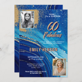Invitation 60 et Fabulous Marble Parties scintillant 2 Photo