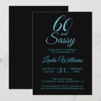 60 et Sassy Blue Parties scintillant 60e fête d'an
