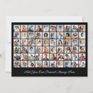 Invitation 60 Photo Collage Add Your Greeting Editable Color