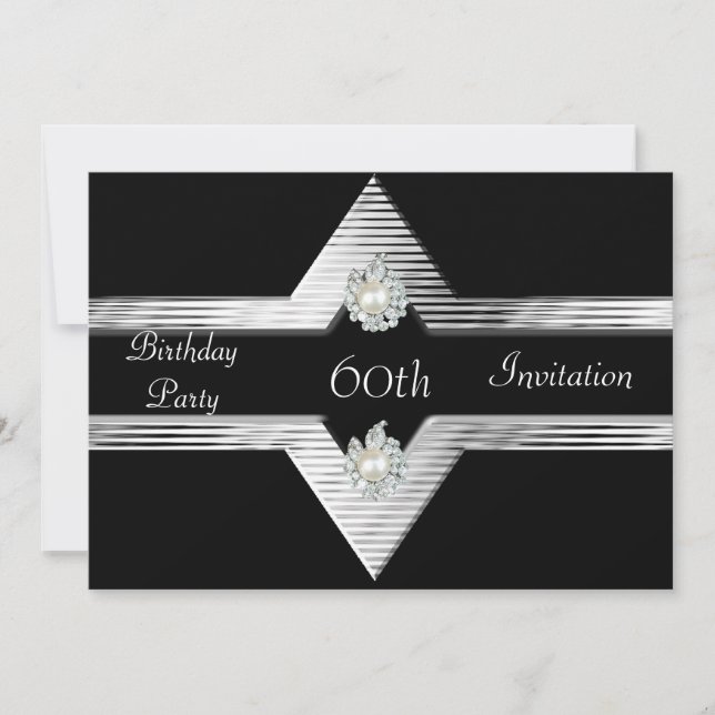 Invitation 60e anniversaire Black Silver Jewel (Devant)