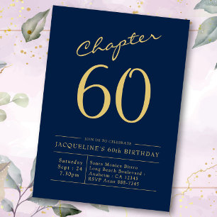Invitation 60e anniversaire Blue Gold Chapitre 60