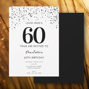Invitation 60e anniversaire de fête Look Qui est 60 moderne