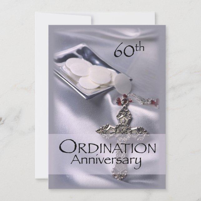 Invitation 60e anniversaire de l'ordination Porte  (Devant)
