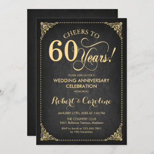 Invitation 60e anniversaire de Mariage - Tableau de bord de l