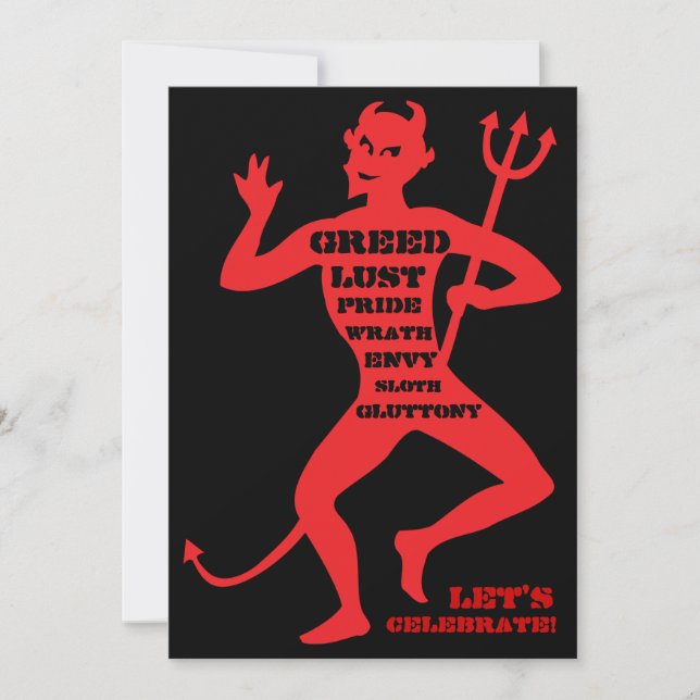 Invitation 60e anniversaire - Enfer d'une fête (Devant)