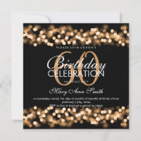 60e anniversaire Faux Gold Hollywood Glam