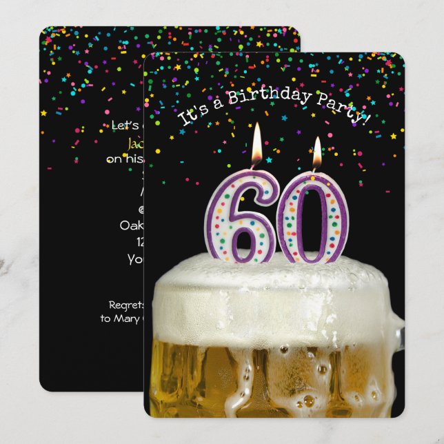 Invitation 60e anniversaire fête de la bière (Devant / Derrière)