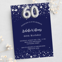 60e anniversaire marine bleu argent étoiles luxe