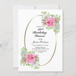 Invitation 60e anniversaire Pink Gold Party