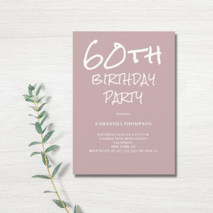 Invitation 60e anniversaire Pink Party