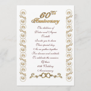 Invitation 60e anniversaire pour les parents