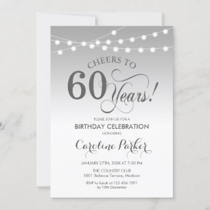 Invitation 60e anniversaire - Silver White