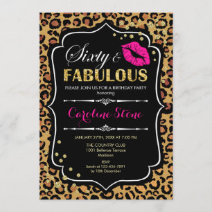 Invitation 60e anniversaire - Soixante fabuleux Empreinte de 