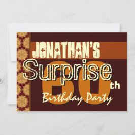 Invitation 60e Anniversaire Surprise Enregistrez la Date Or