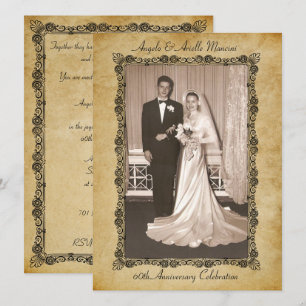 Invitation 60e anniversaire Vintage