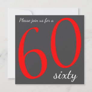 Invitation 60e fête d'anniversaire Texte do-it-yourself
