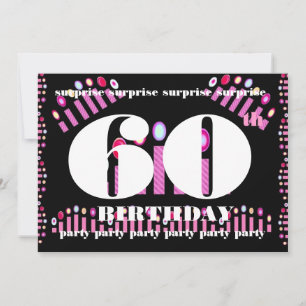 Invitation 60e Modèle d'invitation à la fête d'anniversaire S