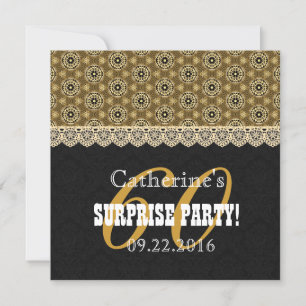 Invitation 60e PARTIE DE SURPRISE pour son A07 Black and Gold