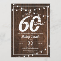 60ème anniversaire rustique avec String Lights Par