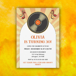Invitation 60s Retro Super Adulte fête d'anniversaire n'impor