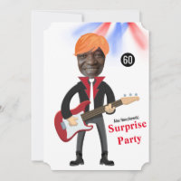 60th Mens 🎸 🤣 Rockstar Anniversaire Guitare Funk