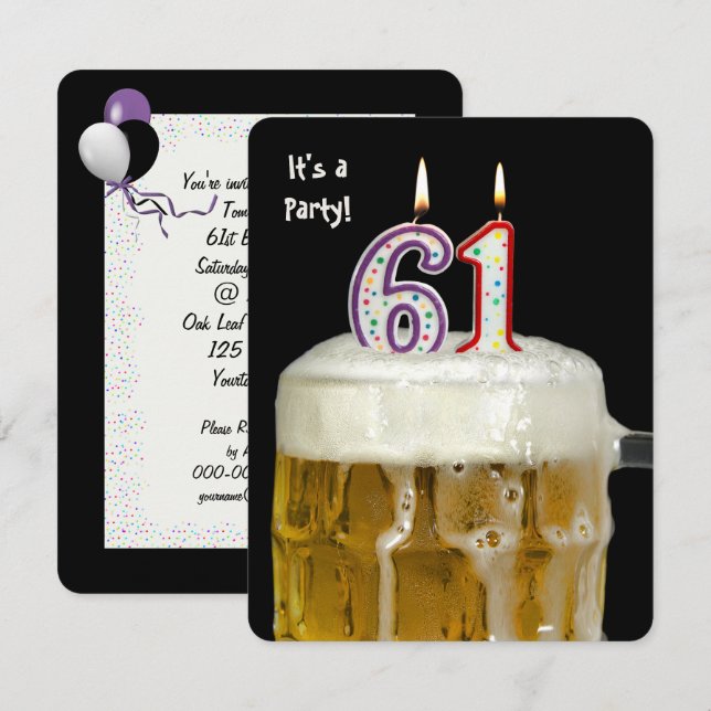Invitation 61e anniversaire fête de la bière (Devant / Derrière)