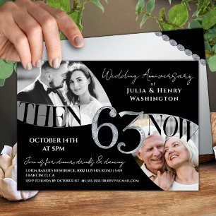Invitation 63e anniversaire de mariage Moderne de Luxe