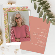 65 Anniversaire Soirée Jolie Florale Fleurs Botani