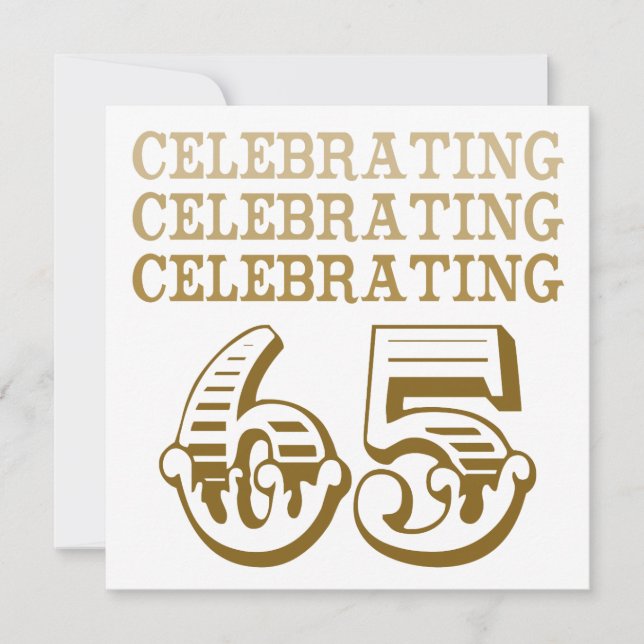Invitation 65 ans de fête ! (fête d'anniversaire) (Devant)