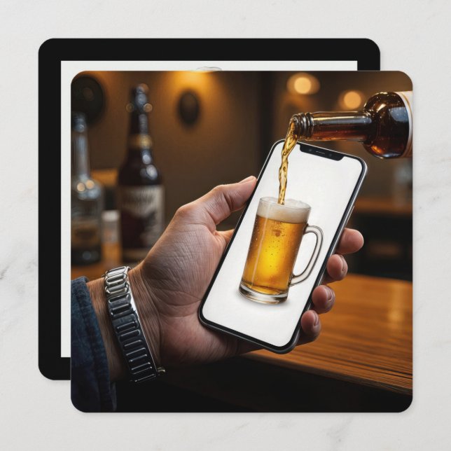 Invitation 65e Anniversaire Bière Mug (Devant / Derrière)