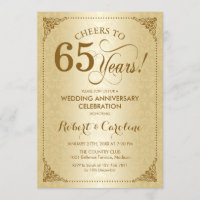 65e anniversaire de mariage - Damassé or