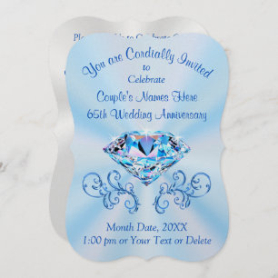 Invitation 65e anniversaire du Mariage