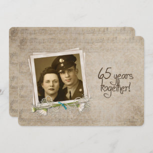 Invitation 65e anniversaire du Mariage