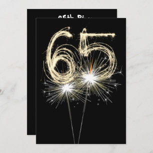 Invitation 65e anniversaire fête Sparkler