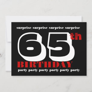 Invitation 65e Modèle d'invitation à la fête d'anniversaire S