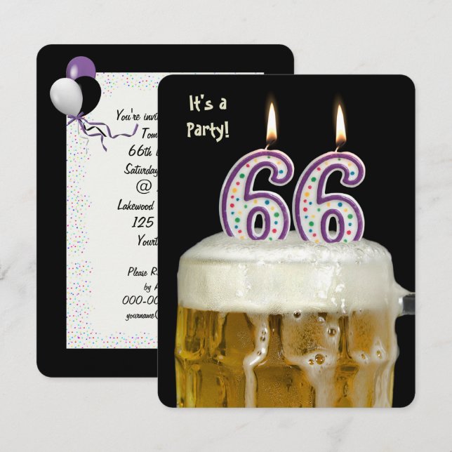 Invitation 66e anniversaire fête de la bière (Devant / Derrière)