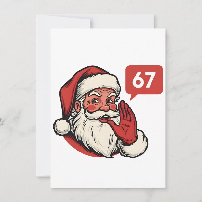 Invitation 67 Christmas Merry Six Seven Brainrot Santa Claus (Devant)